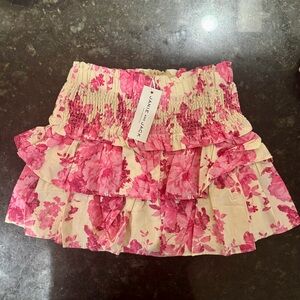 Janie and Jack Pink Floral Ruffle Tiered Smocked Skirt - Hailey Skirt